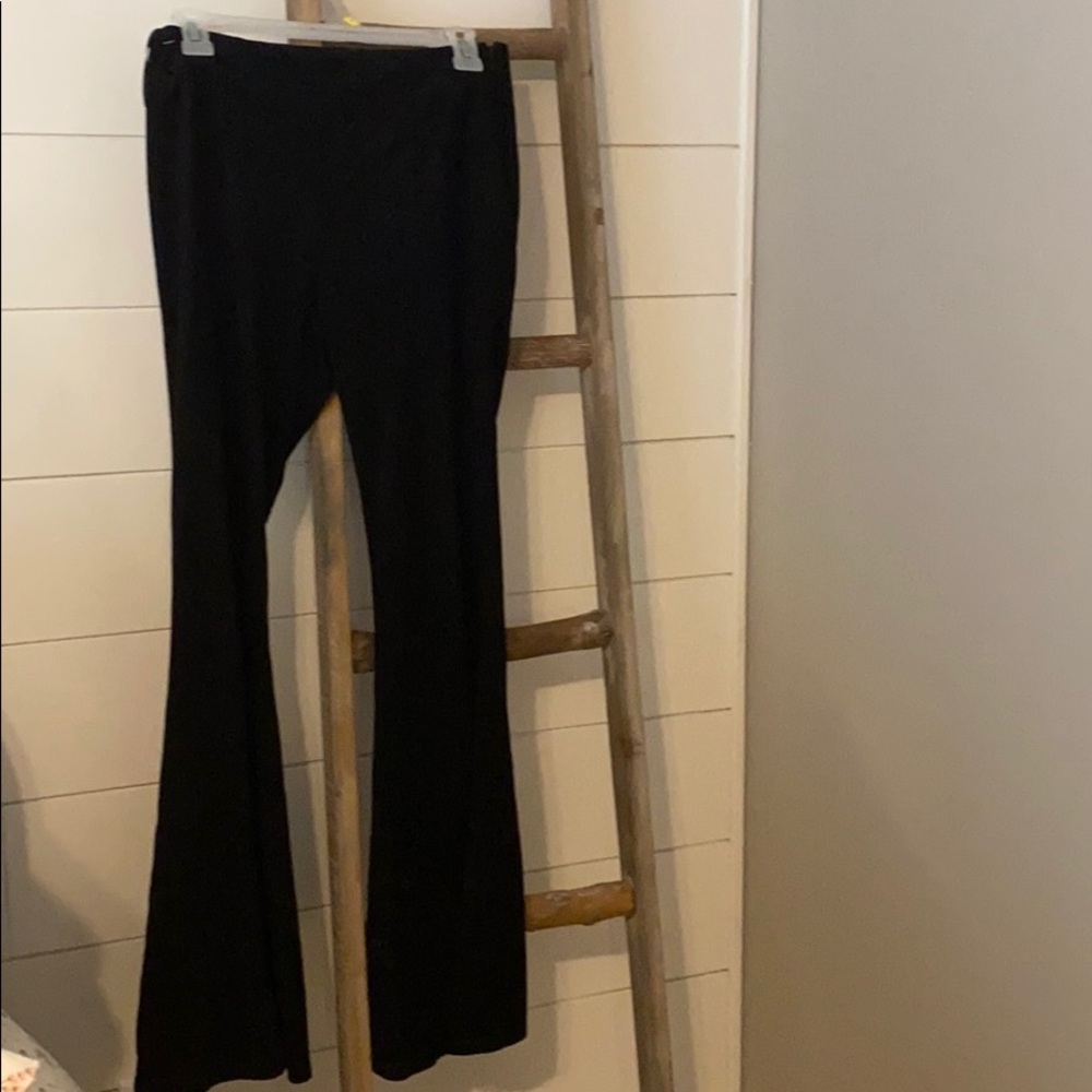 Cotton Candy velvet flare leg pants